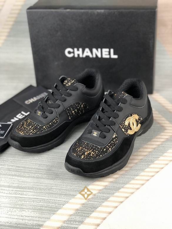 Luxury Black & Gold Designer Sneakers
