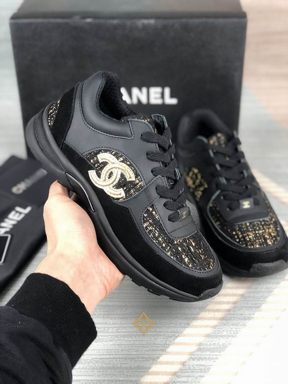 Luxury Black & Gold Designer Sneakers