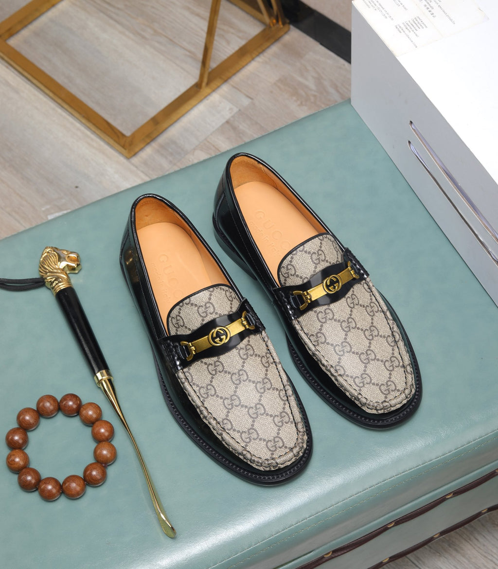 Luxury Black Pattern Designer Loafers