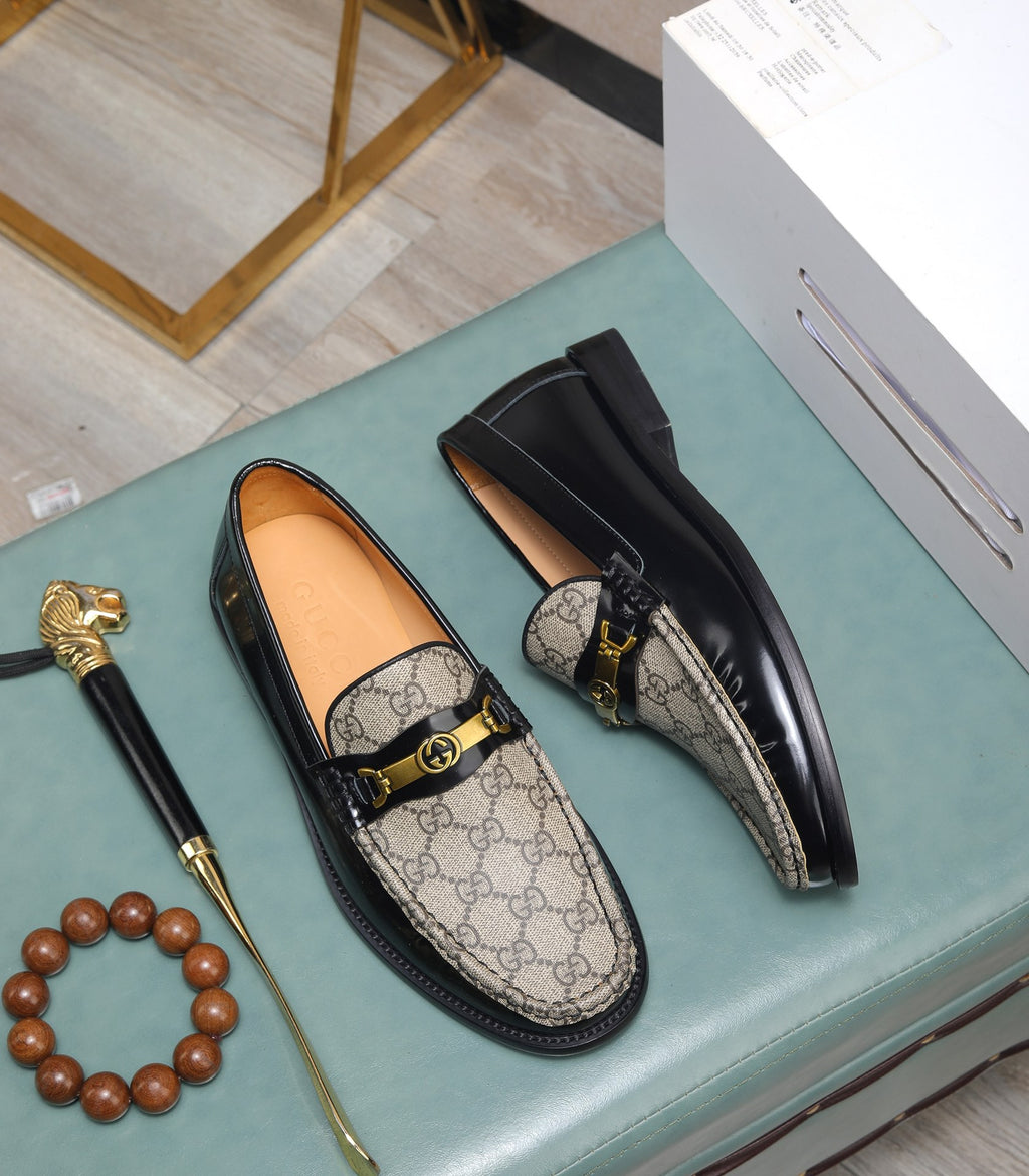 Luxury Black Pattern Designer Loafers