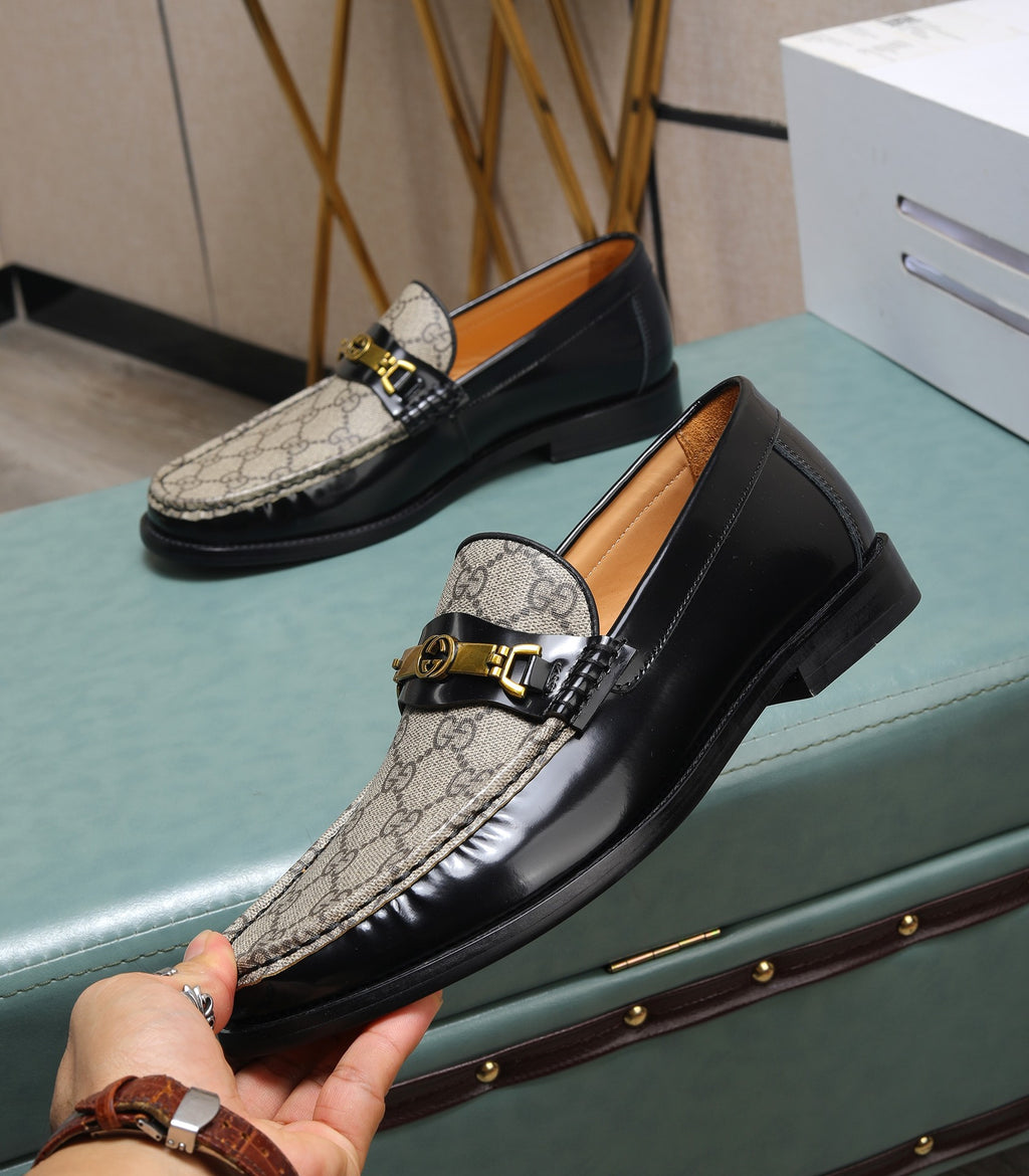 Luxury Black Pattern Designer Loafers