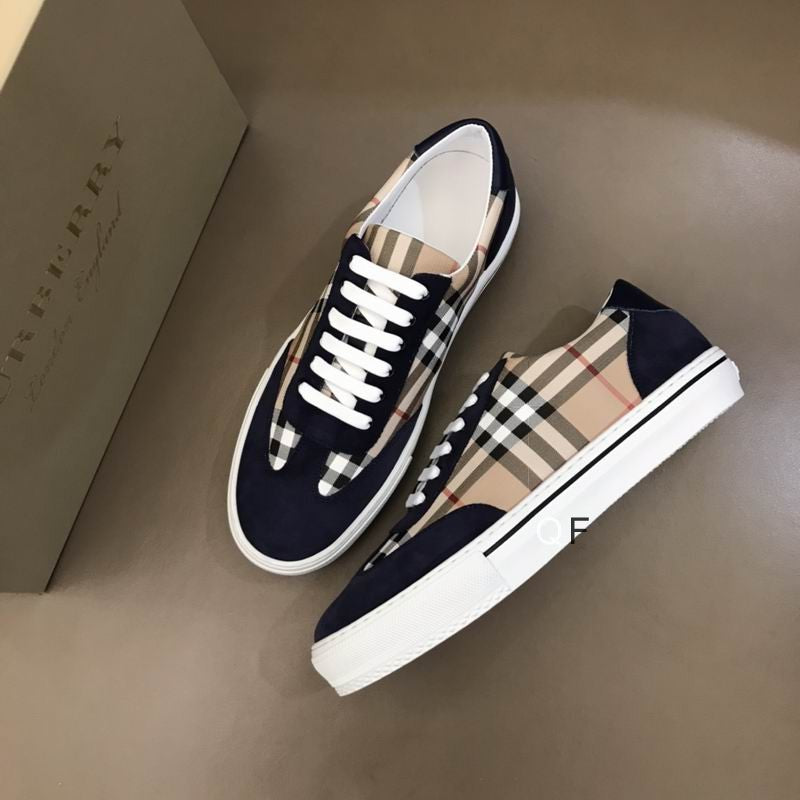 Premium Navy Plaid Sneakers