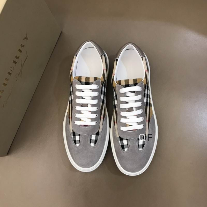 Grey Plaid Luxury Sneakers