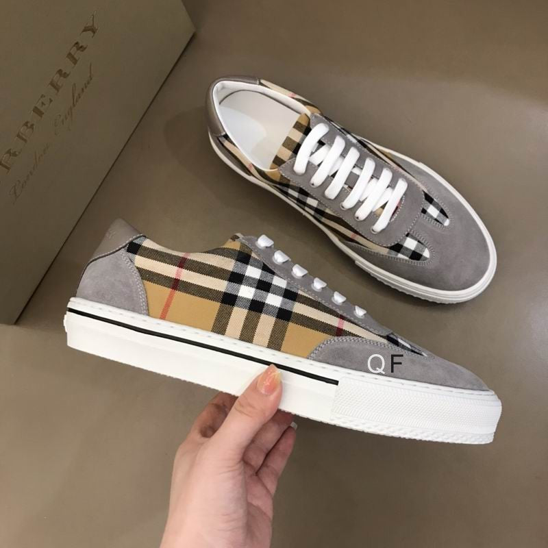 Grey Plaid Luxury Sneakers