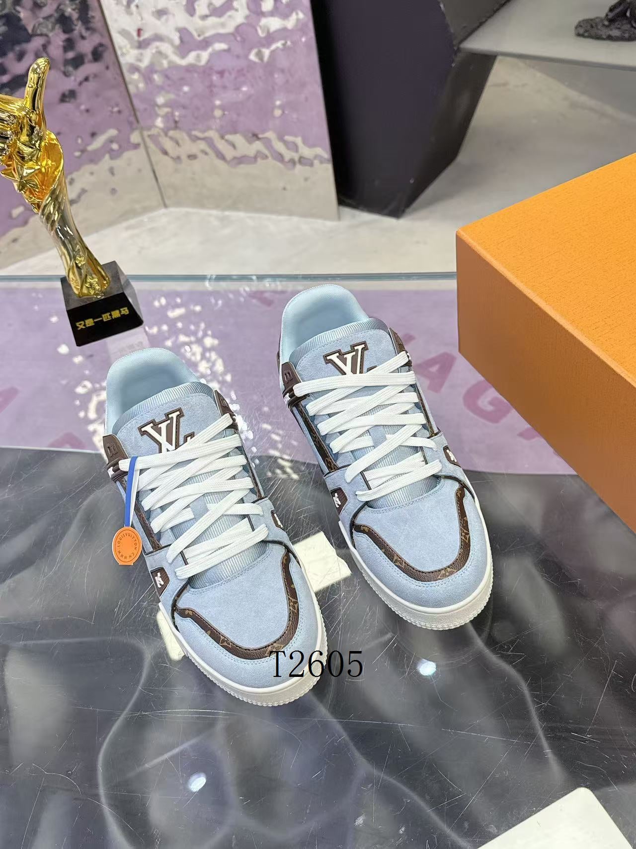 Luxury Blue Designer Sneakers