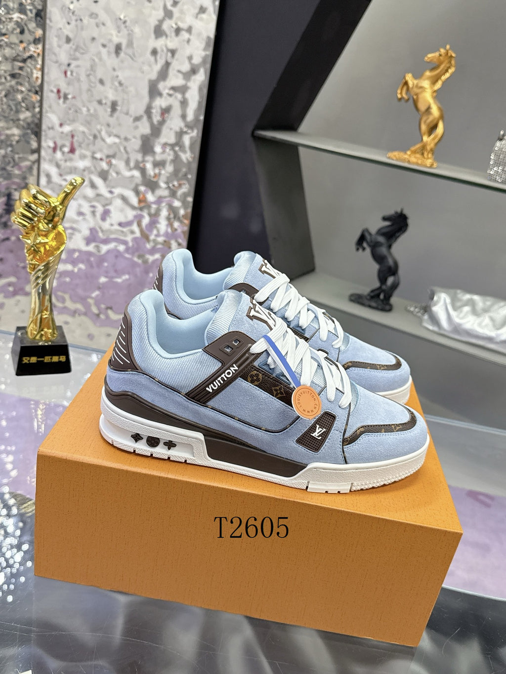 Luxury Blue Designer Sneakers