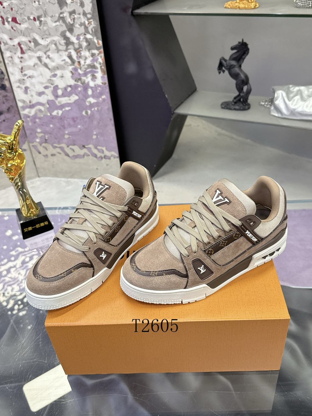 Luxury Beige & Brown Designer Sneakers 🤎🔥