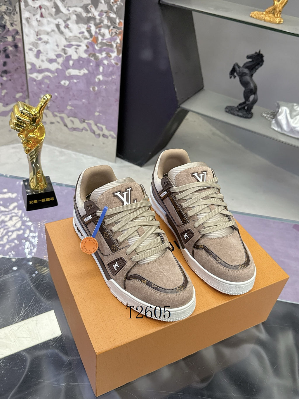Luxury Beige & Brown Designer Sneakers 🤎🔥
