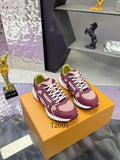 Luxury Retro Mesh Sneakers – Purple/White
