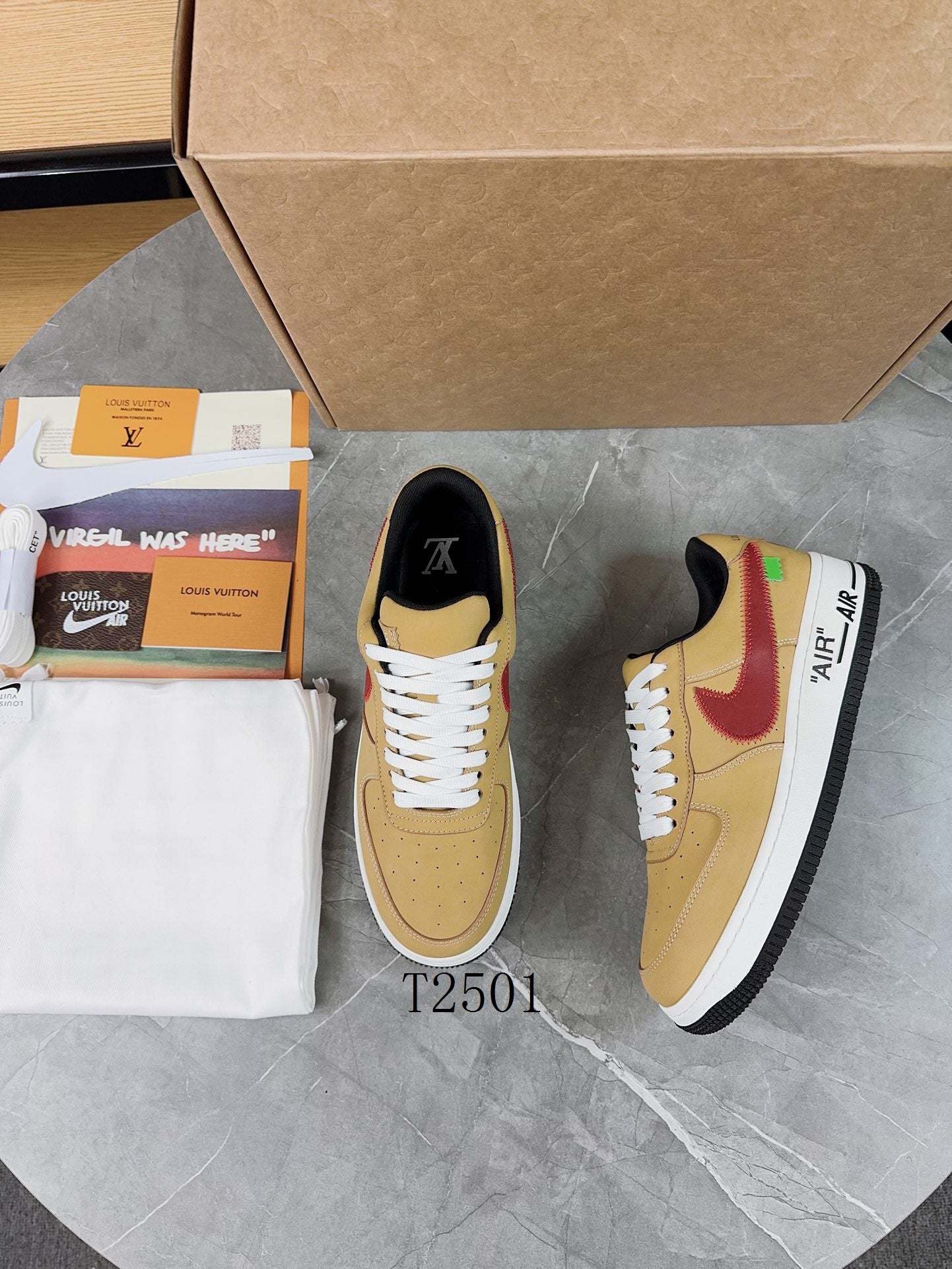 Luxury Beige Red Sneakers