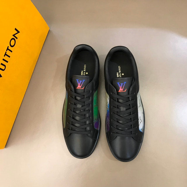 Premium Black Iridescent Monogram Sneakers