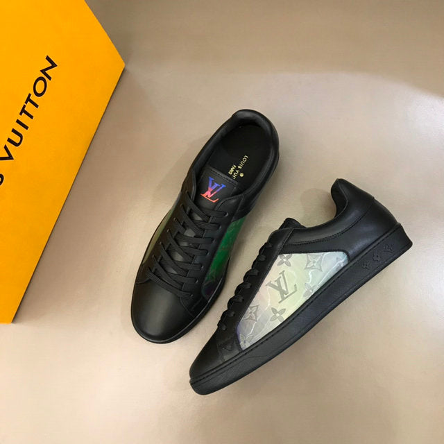 Premium Black Iridescent Monogram Sneakers