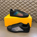 Premium Black Iridescent Monogram Sneakers