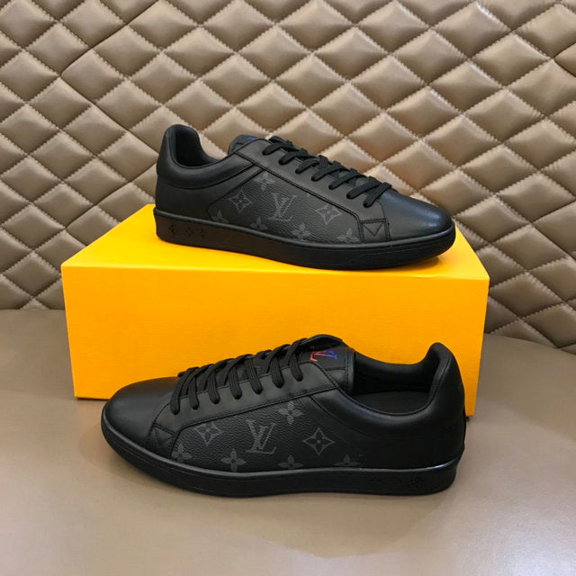 Premium Black Monogram Luxury Sneakers